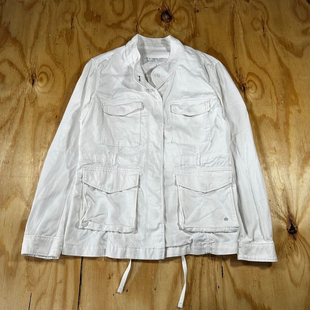 G1 All Purpose Goods Field Tested White Canvas Utility Jacket - Large
